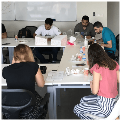 GAME-teamet arbejder med Belbin-profiler